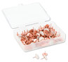 A Picture of product UBR-3090U0624 U Brands Fashion Metal Thumbtacks Marble/Rose Gold, 0.38", 100/Pack