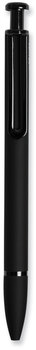 U Brands Monterey Soft Touch Ballpoint Pen Retractable, Medium 1 mm, Black Ink, Midnight Barrel, 12/Pack