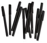 A Picture of product UBR-5007U0124 U Brands Catalina Soft Touch Porous Point Stick Pen Fine 0.7 mm, Black Ink, Barrel, Dozen