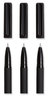 A Picture of product UBR-5007U0124 U Brands Catalina Soft Touch Porous Point Stick Pen Fine 0.7 mm, Black Ink, Barrel, Dozen