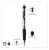 A Picture of product UBC-65871 uniball® 207™ Impact™ Retractable Gel Pen Bold 1 mm, Blue Ink, Black/Blue Barrel