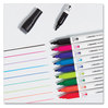 A Picture of product UBR-504U0624 U Brands Medium Point Low-Odor Dry-Erase Markers with Erasers Dry Erase Chisel Tip, Assorted Colors, 10/Pack
