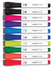 A Picture of product UBR-504U0624 U Brands Medium Point Low-Odor Dry-Erase Markers with Erasers Dry Erase Chisel Tip, Assorted Colors, 10/Pack