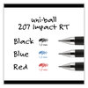 A Picture of product UBC-65872 uniball® 207™ Impact™ Retractable Gel Pen Bold 1 mm, Red Ink, Black/Red Barrel