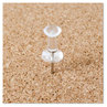 A Picture of product UBR-658U0824 U Brands Standard Push Pins Plastic, Clear, 0.44", 200/Pack
