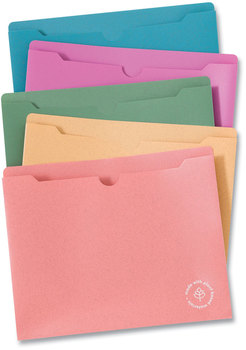 U Brands U-Eco™ Poly File Jackets Straight Tab, Letter Size, Assorted, 10/Pack