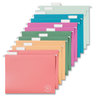 A Picture of product UBR-6596U0112 U Brands U-Eco™ Hanging File Folders Letter Size, 1/5-Cut Tabs, Assorted, 12/Pack