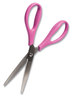 A Picture of product UBR-6607U0124 U Brands U-Eco™ Scissors Concave Tip, 9.45" Long, 3" Cut Length, Assorted Straight Handle, 3/Pack