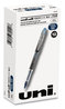 A Picture of product UBC-69020 uniball® VISION ELITE™ Stick Roller Ball Pen BLX Series Hybrid Gel Extra-Fine 0.5 mm, Blue-Infused Black Ink, Gray/Blue/Clear Barrel