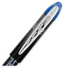 A Picture of product UBC-69021 uniball® VISION ELITE™ Stick Roller Ball Pen Hybrid Gel Extra-Fine 0.5 mm, Blue Ink, Black/Blue/Clear Barrel