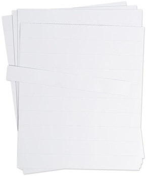 U Brands Data Card Paper Inserts Replacement Sheet, 8.5 x 11 Sheets, Perforated at 1", White, 10/Pack