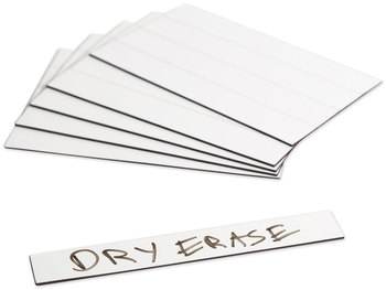 U Brands Dry Erase Magnetic Tape Strips, 6" x 0.88", White, 25/Pack