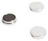 A Picture of product UBR-IM130809 U Brands Board Magnets Circles, Silver, 1.25" Diameter, 10/Pack