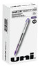 A Picture of product UBC-69025 uniball® VISION ELITE™ Stick Roller Ball Pen Hybrid Gel Bold 0.8 mm, Violet Ink, White/Violet/Clear Barrel