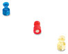A Picture of product UBR-IM356601 U Brands Magnetic Push Pins Assorted Colors, 0.75" Diameter, 6/Pack
