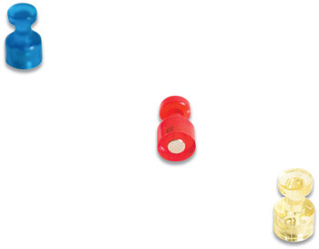 U Brands Magnetic Push Pins Assorted Colors, 0.75" Diameter, 6/Pack