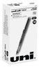 A Picture of product UBC-70128 uniball® VISION™ Roller Ball Pen Stick, Bold 1 mm, Black Ink, Gray/Black/Clear Barrel, Dozen