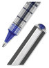 A Picture of product UBC-70129 uniball® VISION™ Roller Ball Pen Stick, Bold 1 mm, Blue Ink, Black/Blue/Clear Barrel, Dozen