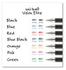 A Picture of product UBC-90199PP uniball® VISION ELITE™ Stick Roller Ball Pen Hybrid Gel Bold 0.8 mm, Assorted Ink and Barrel Colors, 8/Pack