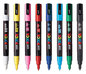 A Picture of product UBC-PC3M8C POSCA™ Permanent Specialty Marker Fine Bullet Tip, Assorted Colors, 8/Pack