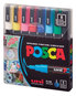 A Picture of product UBC-PC3M8C POSCA™ Permanent Specialty Marker Fine Bullet Tip, Assorted Colors, 8/Pack