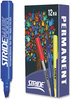A Picture of product STW-22002 Stride StrideMark Tank Permanent Marker Broad Chisel Tip, Blue, 12/Pack