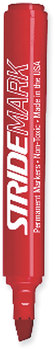 Stride StrideMark Permanent Marker Fine Bullet Tip, Red, 12/Pack
