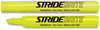 A Picture of product STW-42005 Stride StrideBrite Tank Highlighter Fluorescent Yellow Ink, Chisel Tip, Barrel, 12/Box