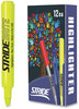 A Picture of product STW-42005 Stride StrideBrite Tank Highlighter Fluorescent Yellow Ink, Chisel Tip, Barrel, 12/Box