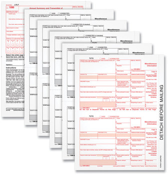 TOPS™ 5-Part 1099-MISC Tax Forms Fiscal Year: 2023, Five-Part Carbonless, 8.5 x 5.5, 2 Forms/Sheet, 50 Total