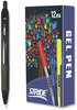 A Picture of product STW-52001 Stride StrideRio Retractable Gel Pen Medium 0.7 mm, Black Ink, Translucent Barrel, 12/Box