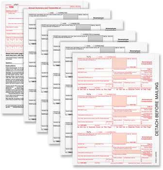 TOPS™ 5-Part 1099-NEC Tax Forms Fiscal Year: 2023, Five-Part Carbonless, 8.5 x 3.5, 3 Forms/Sheet, 50 Total