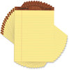 A Picture of product TOP-7532 TOPS™ "The Legal Pad" Ruled Perforated Pads Wide/Legal Rule, 50 Canary-Yellow 8.5 x 11.75 Sheets, Dozen