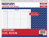 A Picture of product RED-9G620 Rediform® Visitors Log Book Blue/White/Red Cover, 11 x 8.5 Sheets, 50 Sheets/Book