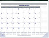 A Picture of product RED-C177847 Blueline® Net Zero Carbon™ Monthly Desk Pad Calendar 22 x 17, White/Gray/Blue Sheets, Black Binding, 12-Month (Jan to Dec): 2024