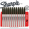 A Picture of product SAN-1812419 Sharpie® Fine Tip Permanent Marker Bullet Black, Dozen