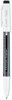 A Picture of product PIL-11485 Pilot® FriXion Fineliner Erasable Marker Pen Porous Point Stick, Fine 0.6 mm, Black Ink, Black/White Barrel, Dozen