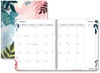 A Picture of product RED-C701G01 Blueline® Monthly 14-Month Planner Floral Watercolor Artwork, 11 x 8.5, Multicolor Cover, (Dec to Jan): 2023 2025