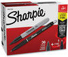 A Picture of product SAN-1884739A Sharpie® Fine Tip Permanent Marker Value Pack with (1) Bonus S-Gel 0.7 mm Black Ink Pen, Bullet Markers, 36/Pack