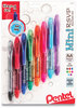 A Picture of product PEN-BK91MNBP8M Pentel® Mini R.S.V.P.® Ballpoint Pen Stick, Medium 1 mm, Assorted Ink and Barrel Colors, 8/Pack