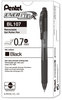 A Picture of product PEN-BL107A Pentel® EnerGel-X® Retractable Roller Gel Pen Medium 0.7 mm, Black Ink, Smoke/Black Barrel, Dozen