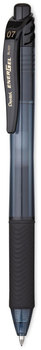 Pentel® EnerGel-X® Retractable Roller Gel Pen Medium 0.7 mm, Black Ink, Smoke/Black Barrel, Dozen