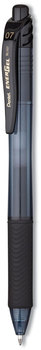 Pentel® EnerGel-X® Retractable Roller Gel Pen Medium 0.7 mm, Black Ink, Smoke/Black Barrel, 5/Pack