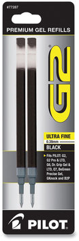 Pilot® Refill for G2 Gel Ink Pens Ultra-Fine Conical Tip, Black 2/Pack