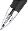 A Picture of product SAN-1960239 uniball® Signo 207™ Retractable Gel Pen Medium 0.7 mm, Black Ink, Clear/Black Barrel, 5/Pack