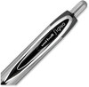 A Picture of product SAN-1960239 uniball® Signo 207™ Retractable Gel Pen Medium 0.7 mm, Black Ink, Clear/Black Barrel, 5/Pack