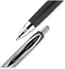 A Picture of product SAN-1960239 uniball® Signo 207™ Retractable Gel Pen Medium 0.7 mm, Black Ink, Clear/Black Barrel, 5/Pack