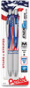 A Picture of product PEN-BL77USABP2A Pentel® EnerGel® RTX Stars & Stripes Retractable Gel Pen and Medium 0.7 mm, Black Ink, Red/White/Blue Barrel, 2/Pack