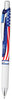 A Picture of product PEN-BL77USABP2A Pentel® EnerGel® RTX Stars & Stripes Retractable Gel Pen and Medium 0.7 mm, Black Ink, Red/White/Blue Barrel, 2/Pack