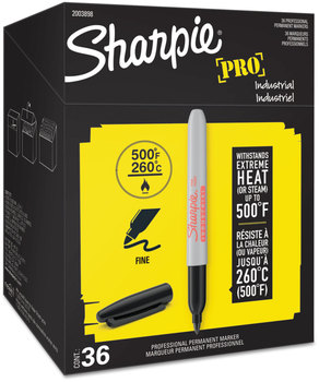 Sharpie® Industrial Permanent Marker Value Pack, Fine Bullet Tip, Black